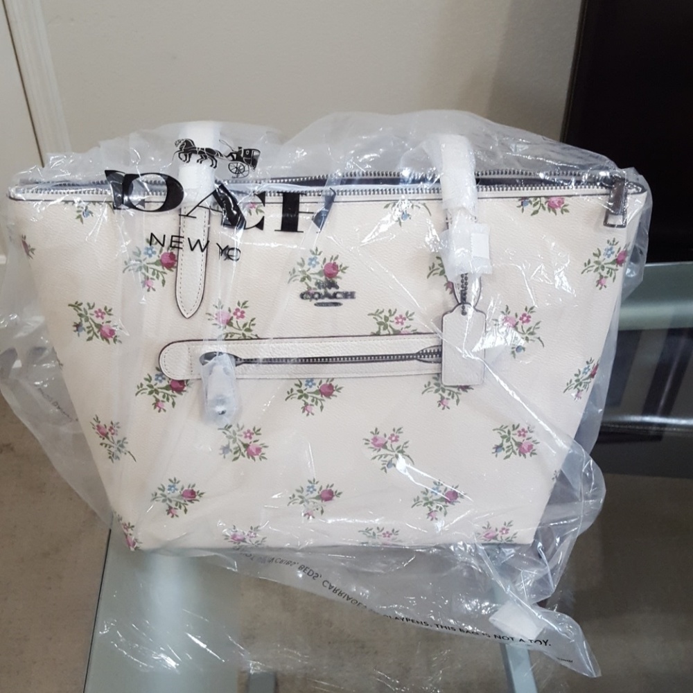 Coach Taylor Cross Stitch Floral Tote
